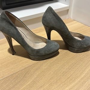 Kors by Michael kors grey suede platform pumps